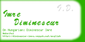imre diminescur business card